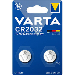 Varta Piles bouton CR2032 lithium - Lot de 2