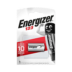 pile alcaline mini - energizer - 123 - 3 volts - blister de 1