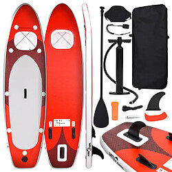 VidaXL Ensemble de planche SUP gonflable Rouge