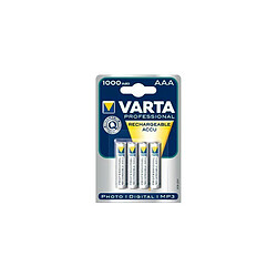 VARTA Lot de 4 Piles Rechargeables AAA 1000mAh