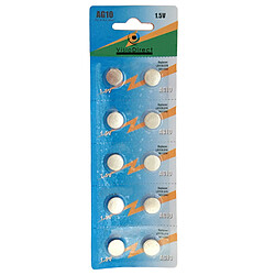 Visiodirect Piles bouton AG10 1,5V - Lot de 10