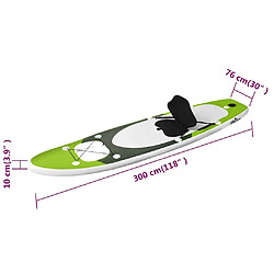 VidaXL Ensemble de planche SUP gonflable Vert pas cher