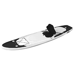 VidaXL Ensemble de planche SUP gonflable Noir