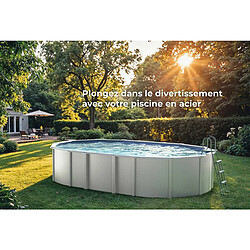 GRE Piscine ovale hors sol 730 x 375 x 132