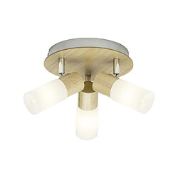 Brilliant (Lighting) Brilliant Babsan Plafonnier Barre - Bois Clair et Blanc