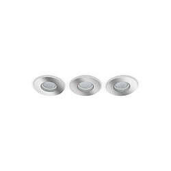 Philips Hue Pack 3 Spots Downlight White Ambiance Adore GU10 Hue Coupe Ø 70mm Chromé