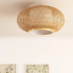 Ledkia Plafonnier LED Rond Bambou - Ø400 mm