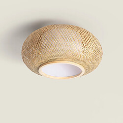 Ledkia Plafonnier LED Rond Bambou - Ø400 mm