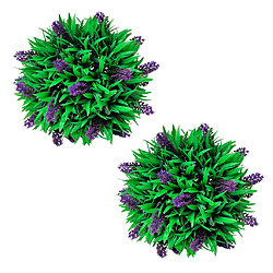 Vidaxl Boules de buis artificiel avec lavande