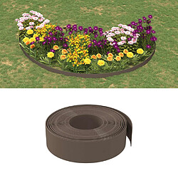 vidaXL Bordure de jardin 10 m 15 cm - Marron