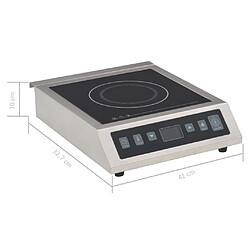 vidaXL Table cuisson induction 3500W pas cher