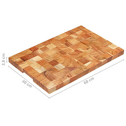 vidaXL Planche à découper Bois d'acacia massif 60x40 cm pas cher