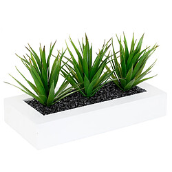 Atmosphera Centre de table 3 Aloe vera artificielles - H. 17 cm