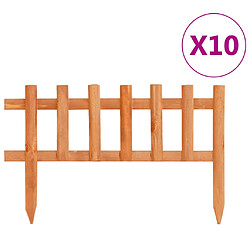 vidaXL Bordure de jardin - Bois de sapin - 4,4 m