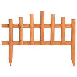 vidaXL Bordure de jardin 10 pcs - Bois de sapin