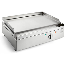 Pla.net CHEF55LISSELEC Plancha électrique - 2080W - Surface lisse - Thermostat réglable - Bac à graisses - Inox