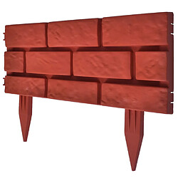 vidaXL Clôture de jardin Brique Design 11 pcs