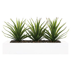 Atmosphera Centre de table 3 Aloe vera artificielles - H. 17 cm