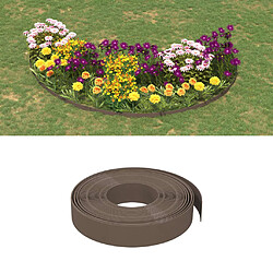 vidaXL Bordures de jardin - 10 m - Marron