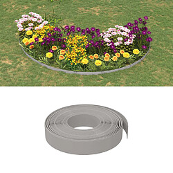 VidaXL Bordure de jardin PE - Gris Accessoire de jardin - Polyéthylène - 10 m x 10 cm - Flexible