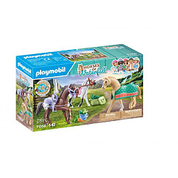 Playmobil® Playmobil 71356 3 chevaux Morgan, Quarter Horse et Shagya Set Playmobil COUNTRY chevaux et accessoires - 3 chevaux, selles, licols, couverture - Dès 5 ans