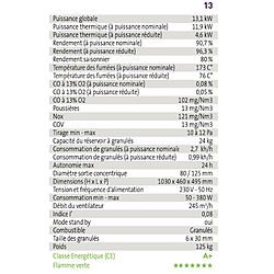 Avis Interstoves Pack Poêle à granules MARINA 13 Etanche sortie sur le dessus + Conduit Vertical 80/125 -