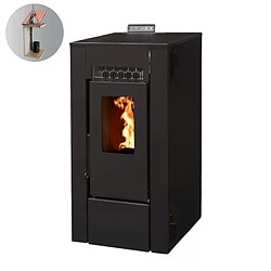 Interstoves Pack Poêle à Granulés GIOIA 9 Étanche + Kit Conduit Double Flux Vertical Ø80/125 -