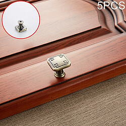 Wewoo Bouton de meuble carré, lot de 5