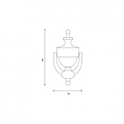 Heurtoir de porte victorien en laiton - Patiné