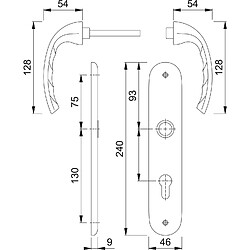 Avis Hoppe poignée de porte Tokyo sur plaque longue WC