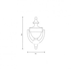 Heurtoir victorien pour porte d’entrée, titane PVD