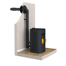 Interstoves Kit conduit Ventouse ou sortie façade pour Poêle à granulés -