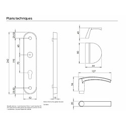 Bricard poignée de sécurité pour porte