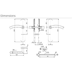 Bricard ensemble poignées sur plaque porte d’entrée
