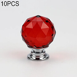 Wewoo Boutons de tiroir cristal - Lot de 10
