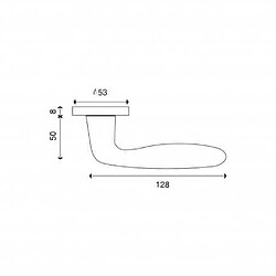 Poignée de porte St-Emilion en aluminium - Argent