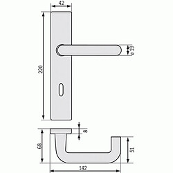 Vachette béquille de porte Arcolor Bezault 232 - Blanc