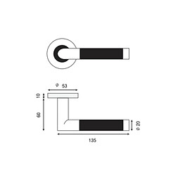 Poignée de porte levier modèle Mars