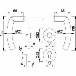 Avis Hoppe Poignée de porte Trondheim inox