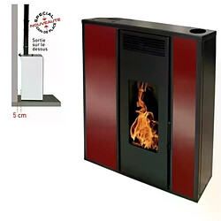 Interstoves Pack Poêle à granules TESSA 10 Etanche sortie sur le dessus + Conduit Vertical 80/125 -