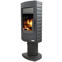 Poêle à bois 7.5kw anthracite - 389130 - Equirre - GODIN pas cher