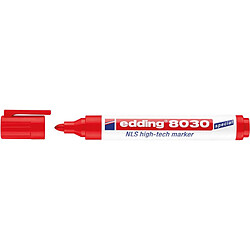 Edding Marqueur 8030NLS rouge Permanentmarker 8030 NLS - Pointe ronde - Séchage rapide - Pour marquage multi-matériaux