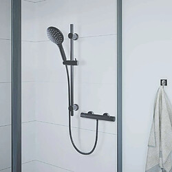 CORNAT Ensemble de barre de douche NOIR