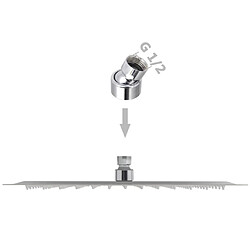 helloshop26 Lot de 2 Pommeaux Douche Carré - Inox pas cher