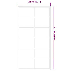 vidaXL Porte coulissante en verre - Aluminium pas cher
