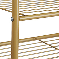 Helloshop26 Portant à vêtements tringle et chaussures - Marron