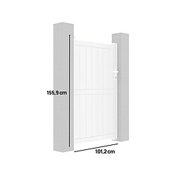 Avis Habitat Et Jardin Portillon aluminium Lola - 101.2 x 155.9 cm - Blanc