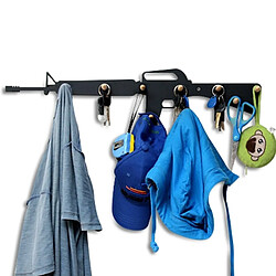 Totalcadeau Patère murale M16 - Noir