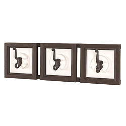 Pegane Porte-manteau patère bois - Blanc