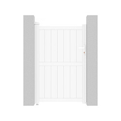 Habitat Et Jardin Portillon aluminium Lola - 101.2 x 155.9 cm - Blanc